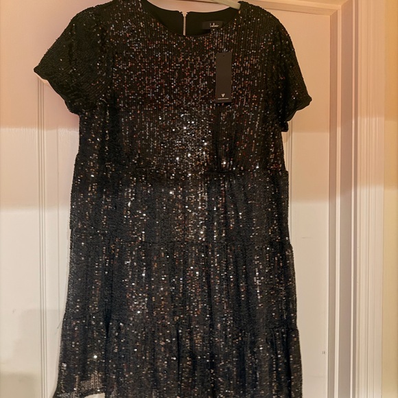 Lulus Dresses & Skirts - Lulu's Shimmering Black Sequin Dress